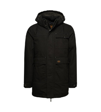 Superdry Parka com capuz para vesturio de trabalho preto