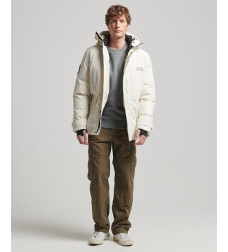 Superdry Parka antivento imbottito di colore grigio City con cappuccio