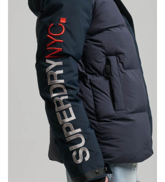 Superdry Windbreaker parkas med huva Windbreaker City navy