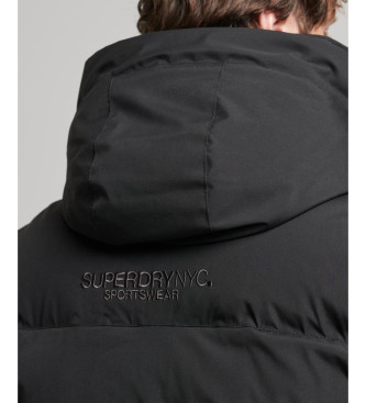 Superdry Parka giacca a vento imbottito con cappuccio Black City