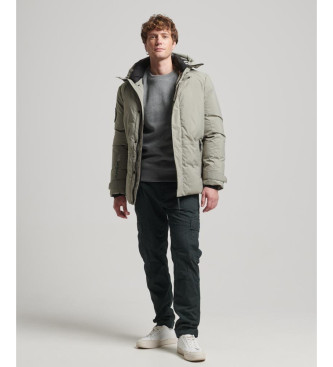 Superdry Parka antivento imbottito con cappuccio verde citt