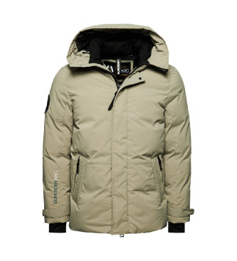 Superdry Parka antivento imbottito con cappuccio verde citt