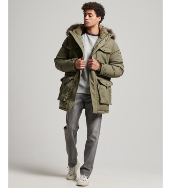 Superdry Parka z syntetycznego futra Chinook green