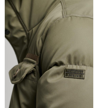 Superdry Parka in pelliccia sintetica Chinook verde