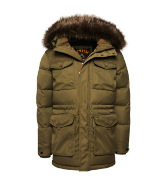 Superdry Parka z syntetycznego futra Chinook green