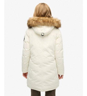 Superdry Parka Everest Faux Fur blanco roto