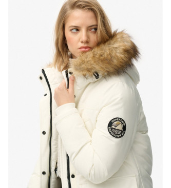Superdry Parka Everest Faux Fur blanco roto