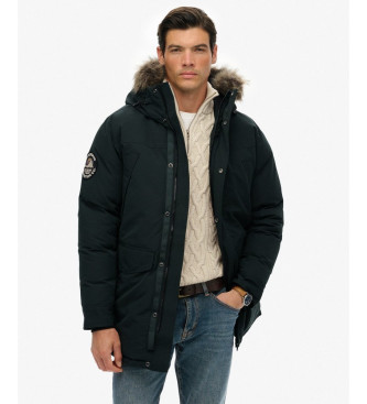 Superdry Parka Everest en fausse fourrure vert fonc