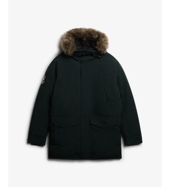 Superdry Parka Everest en fausse fourrure vert fonc