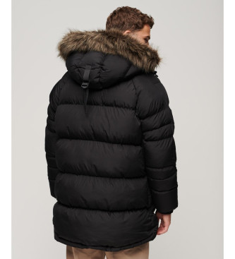 Superdry Parka Everest Longline Baffled schwarz