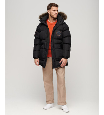 Superdry Parka Everest Longline Baffled sort