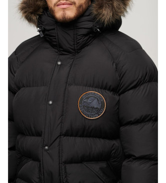 Superdry Parka Everest Longline Baffled sort