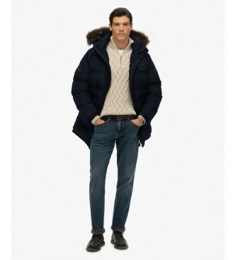 Superdry Parka longue Everest Baffled navy