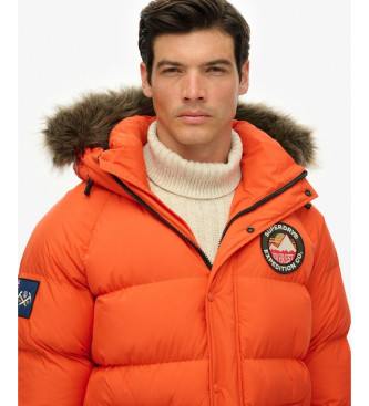 Superdry Parka lungo arancione Everest Baffled