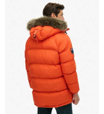 Superdry Parka lungo arancione Everest Baffled