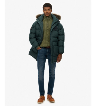 Superdry Parka longue Everest Baffled green