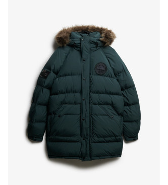 Superdry Parka longue Everest Baffled green