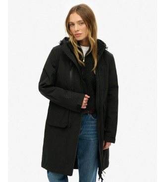 Superdry Longline Parka zwart