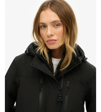 Superdry Longline Parka zwart