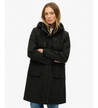Superdry Longline Parka zwart
