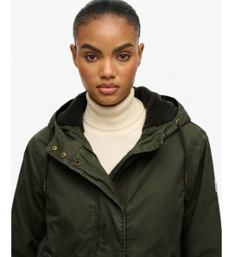 Superdry Military Borg Fishtail Parka groen