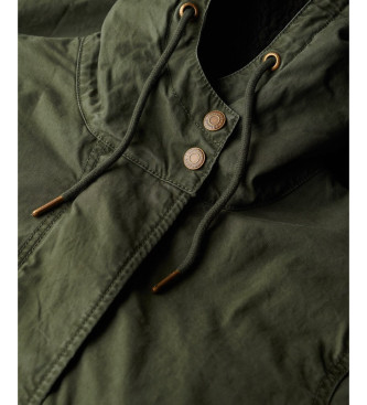Superdry Military Borg Fishtail Parka groen