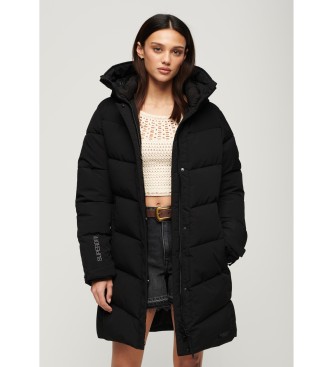 Superdry City Chevron Quilted Parka preto