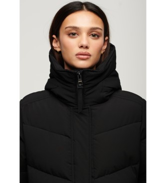 Superdry City Chevron Quilted Parka sort