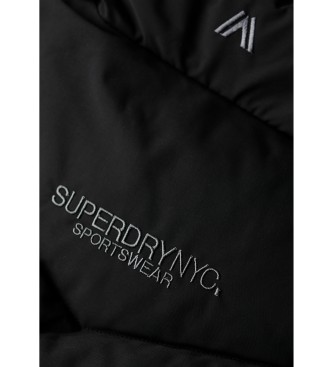Superdry City Chevron Quilted Parka black