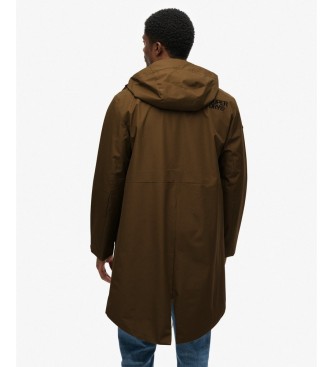 Superdry Parka Hooded Tech Fishtail i militärgrönt