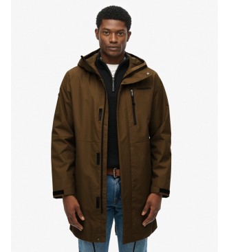 Superdry Parka Hooded Tech Fishtail i militärgrönt
