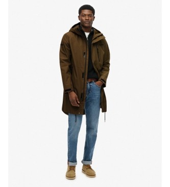 Superdry Parka Hooded Tech Fishtail i militärgrönt