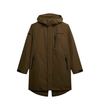 Superdry Parka Hooded Tech Fishtail i militärgrönt