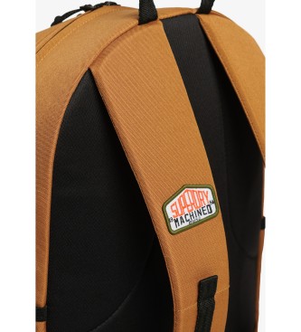 Superdry Montana brown patched backpack