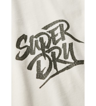 Superdry Fotografisch skate T-shirt los wit