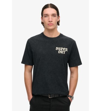 Superdry Lockeres T-Shirt mit schwarzem Skateboard-Bild