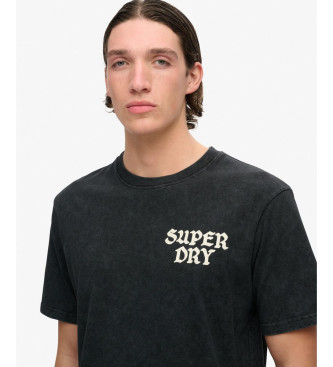 Superdry Lockeres T-Shirt mit schwarzem Skateboard-Bild