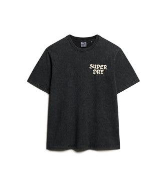 Superdry Lockeres T-Shirt mit schwarzem Skateboard-Bild