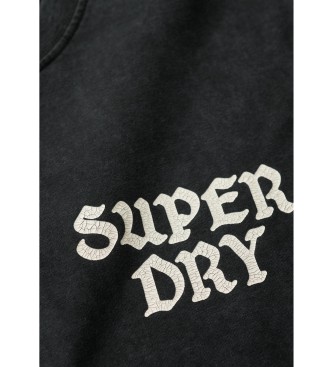 Superdry Lockeres T-Shirt mit schwarzem Skateboard-Bild