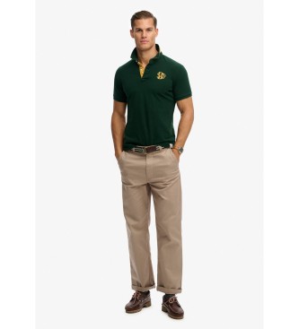 Superdry Polo Pique Monogram green