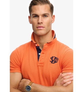 Superdry Polo Pique Monogram orange