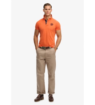 Superdry Polo Pique Monogram orange