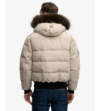 Superdry Donzen jas Everest Hooded beige