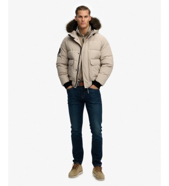 Superdry Donzen jas Everest Hooded beige