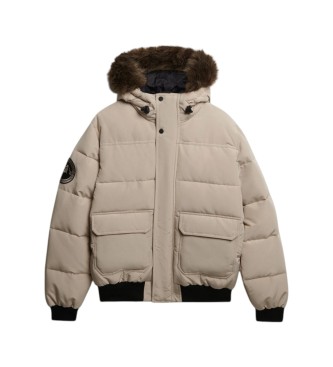 Superdry Donzen jas Everest Hooded beige