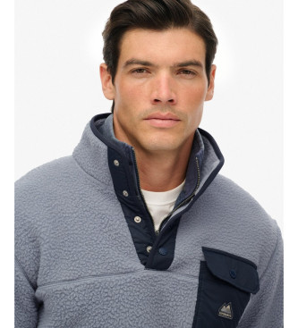 Superdry Niebieski polar Fuji Popper