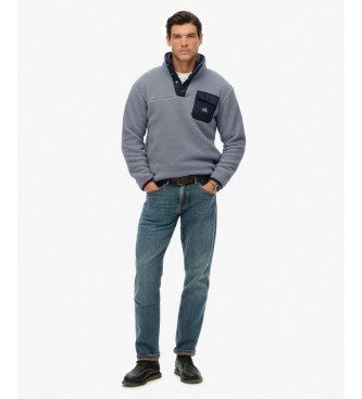 Superdry Niebieski polar Fuji Popper