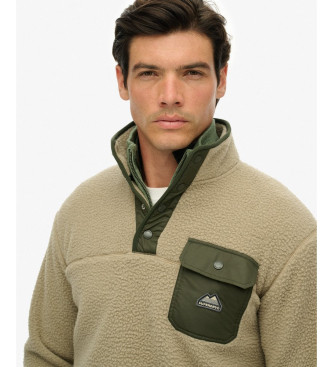 Superdry Beżowy polar Fuji Popper
