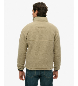 Superdry Beżowy polar Fuji Popper
