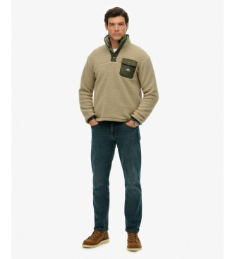 Superdry Beżowy polar Fuji Popper